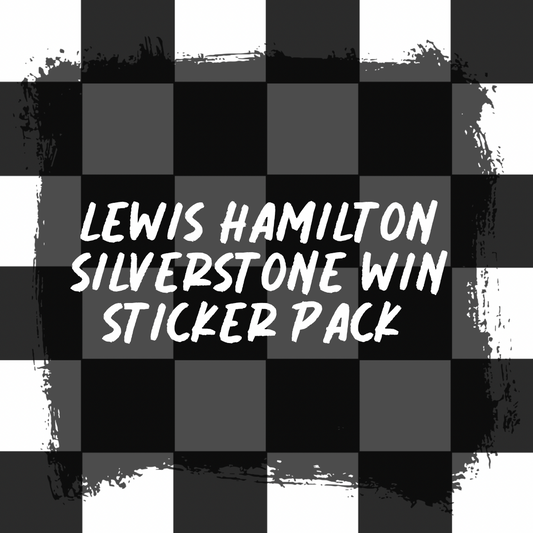 Lewis Hamilton Silverstone Win 2024 - Pack of 3 stickers approx 5cm each