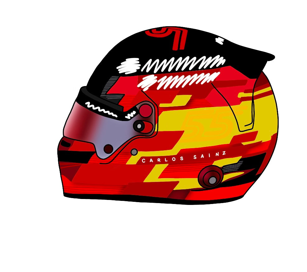 2024 Driver Helmet Sticker approx 3 x 4 cm