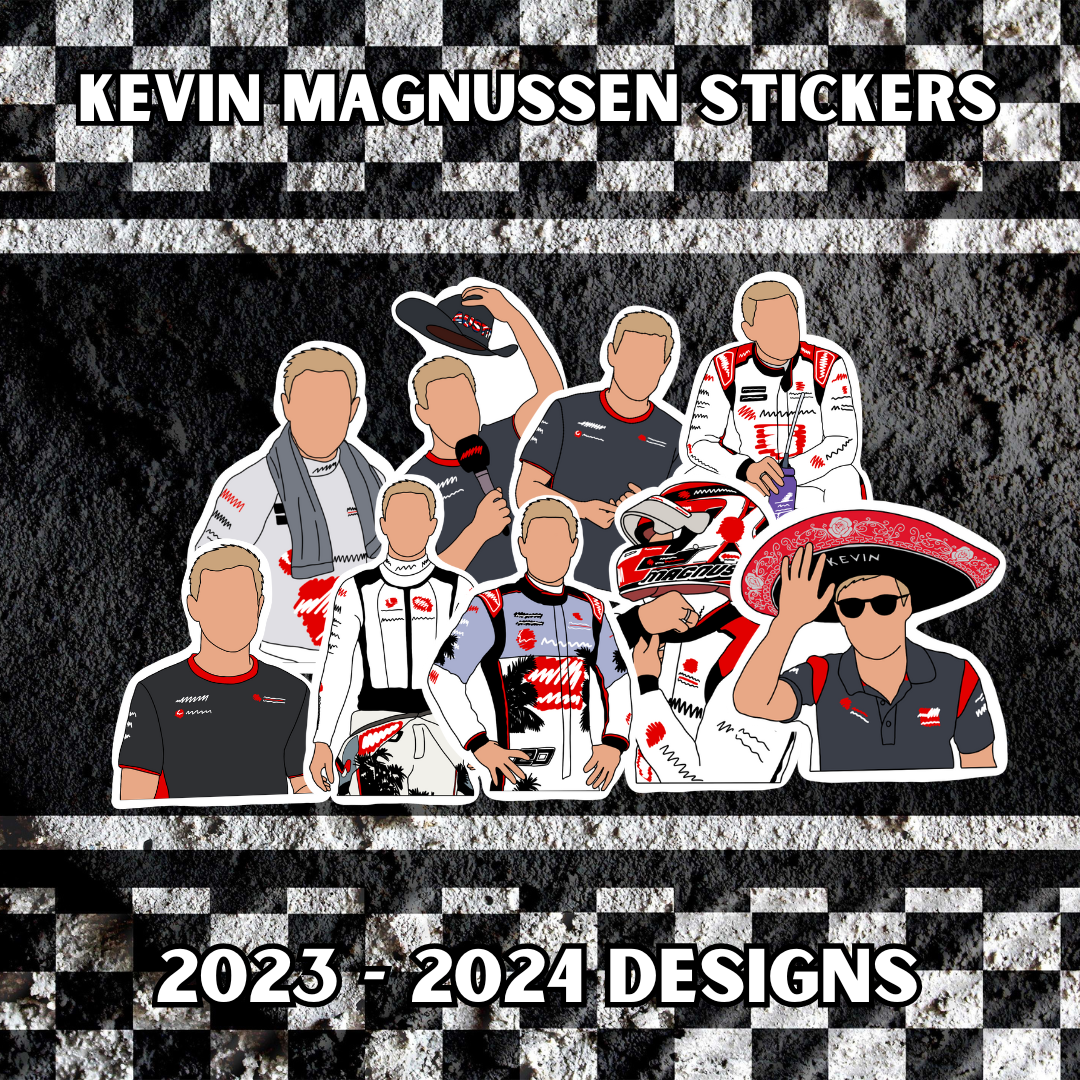 Kevin Magnussen Stickers 2023 - 2024 Designs