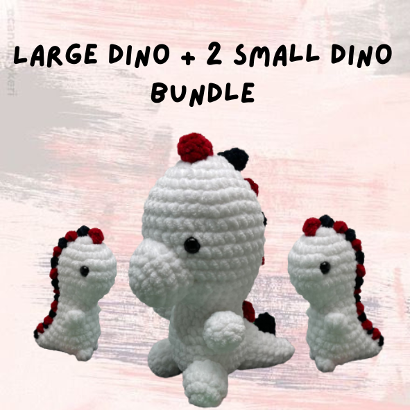 Large Dino + 2 Small Dino Gift Set