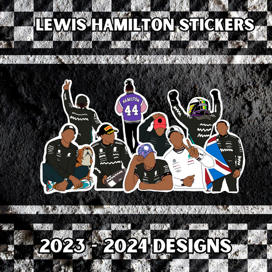 Lewis Hamilton Stickers 2023 - 2024 Designs