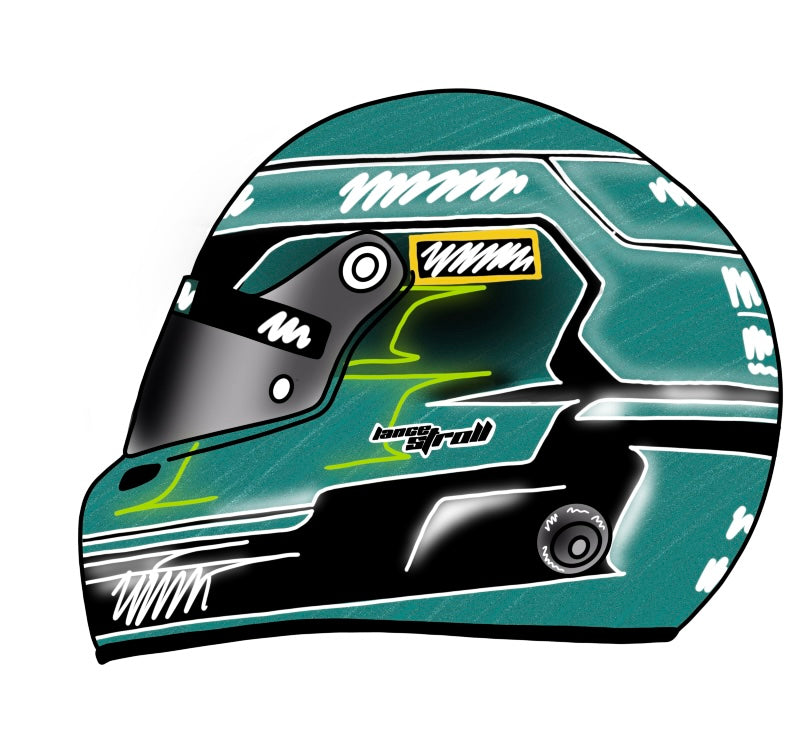 2024 Driver Helmet Sticker approx 3 x 4 cm