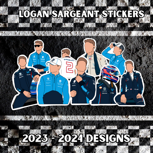 Logan Sargeant Stickers 2023 - 2024 Designs