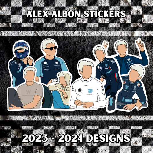 Alex Albon Stickers 2023 - 2024 Designs