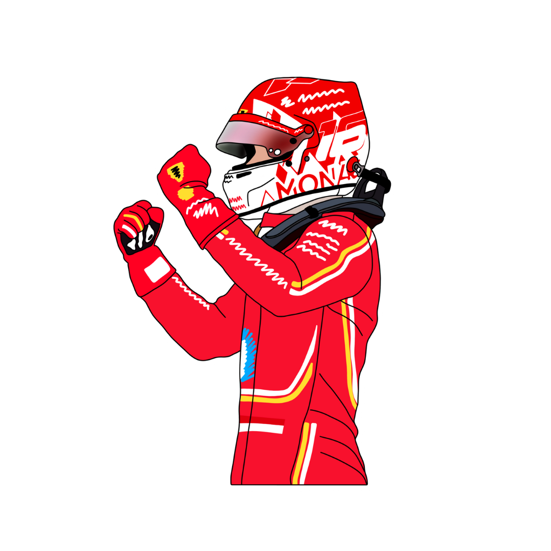 Charles Leclerc Monaco Home Win 2024 Stickers