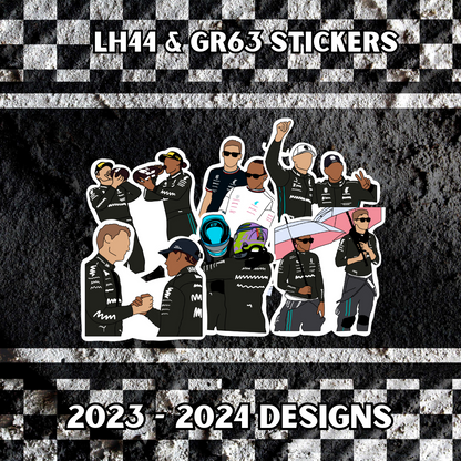 Mercedes LH44 & GR63 Stickers 2023 - 2024 Designs