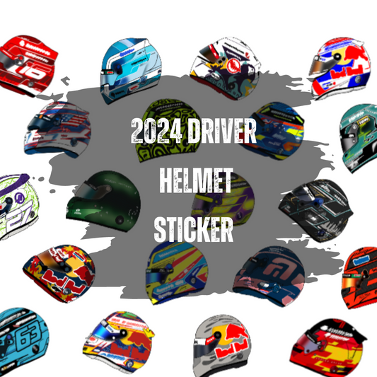 2024 Driver Helmet Sticker approx 3 x 4 cm