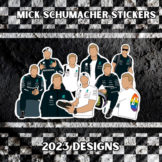 Mick Schumacher Stickers 2023 Designs