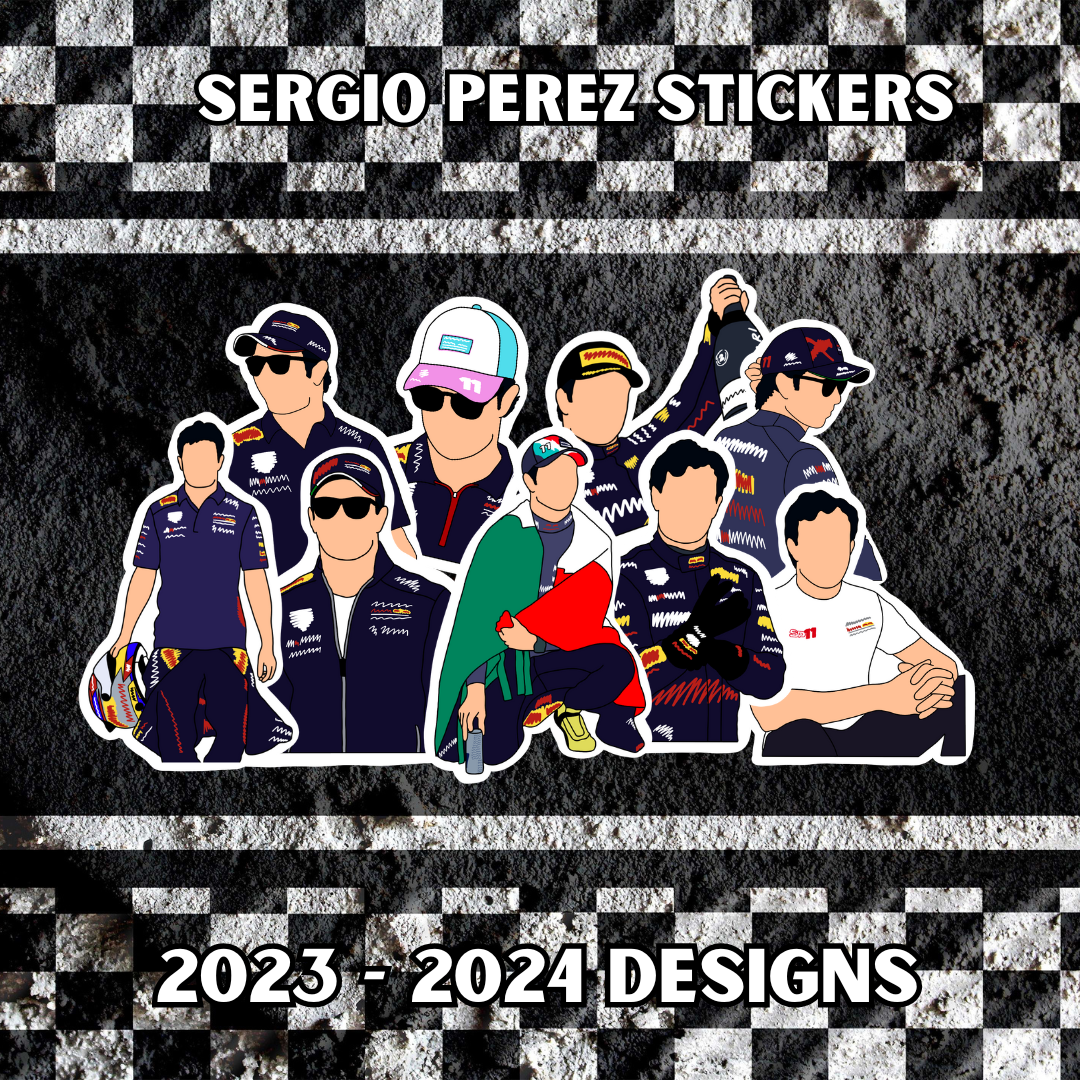 Sergio Perez Stickers 2023 - 2024 Designs