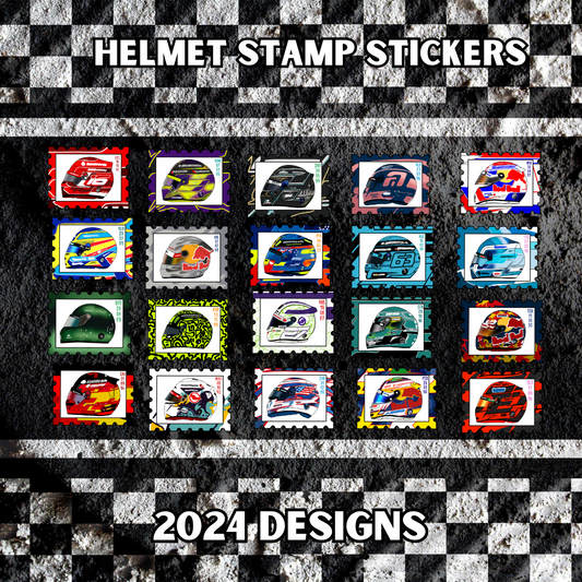 Stamp Collection - Helmets - Stickers - Approx 2.5 x 3 cm 2024 Designs