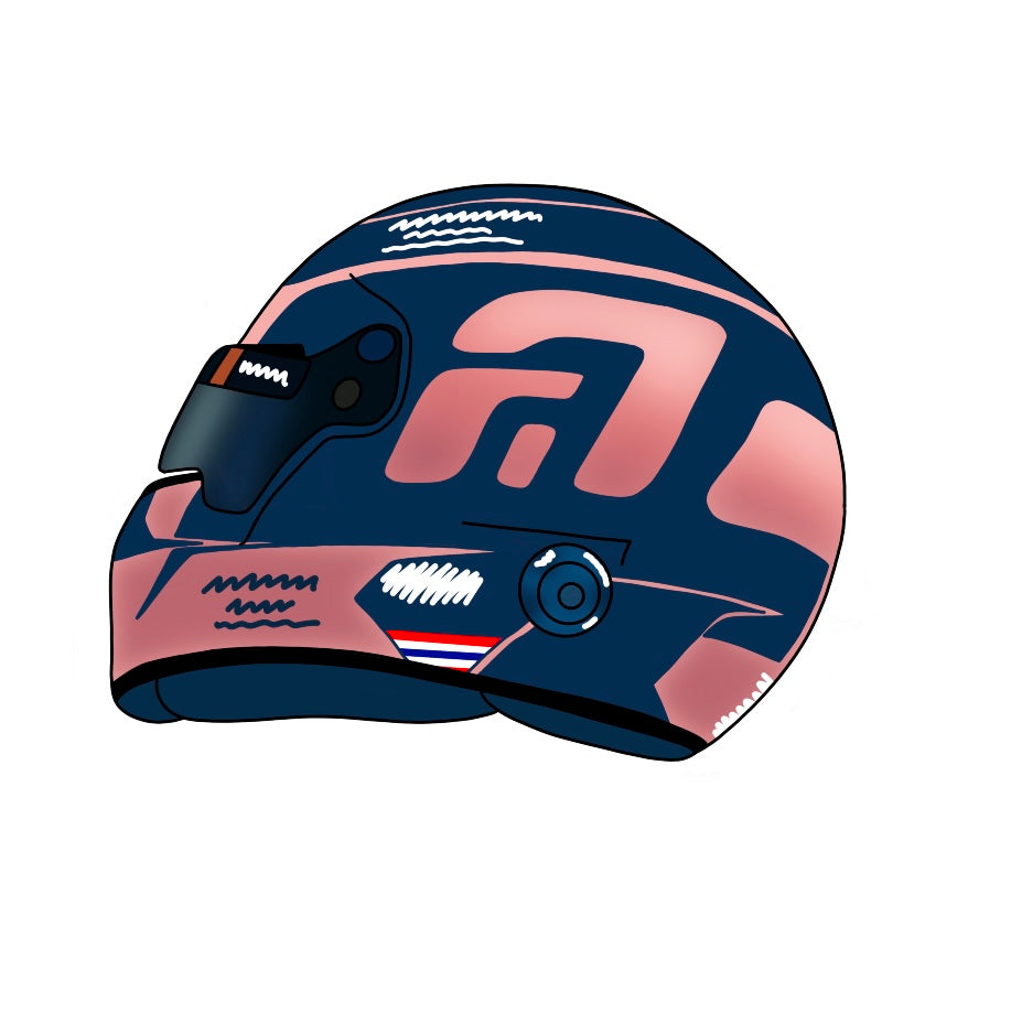 2024 Driver Helmet Sticker approx 3 x 4 cm