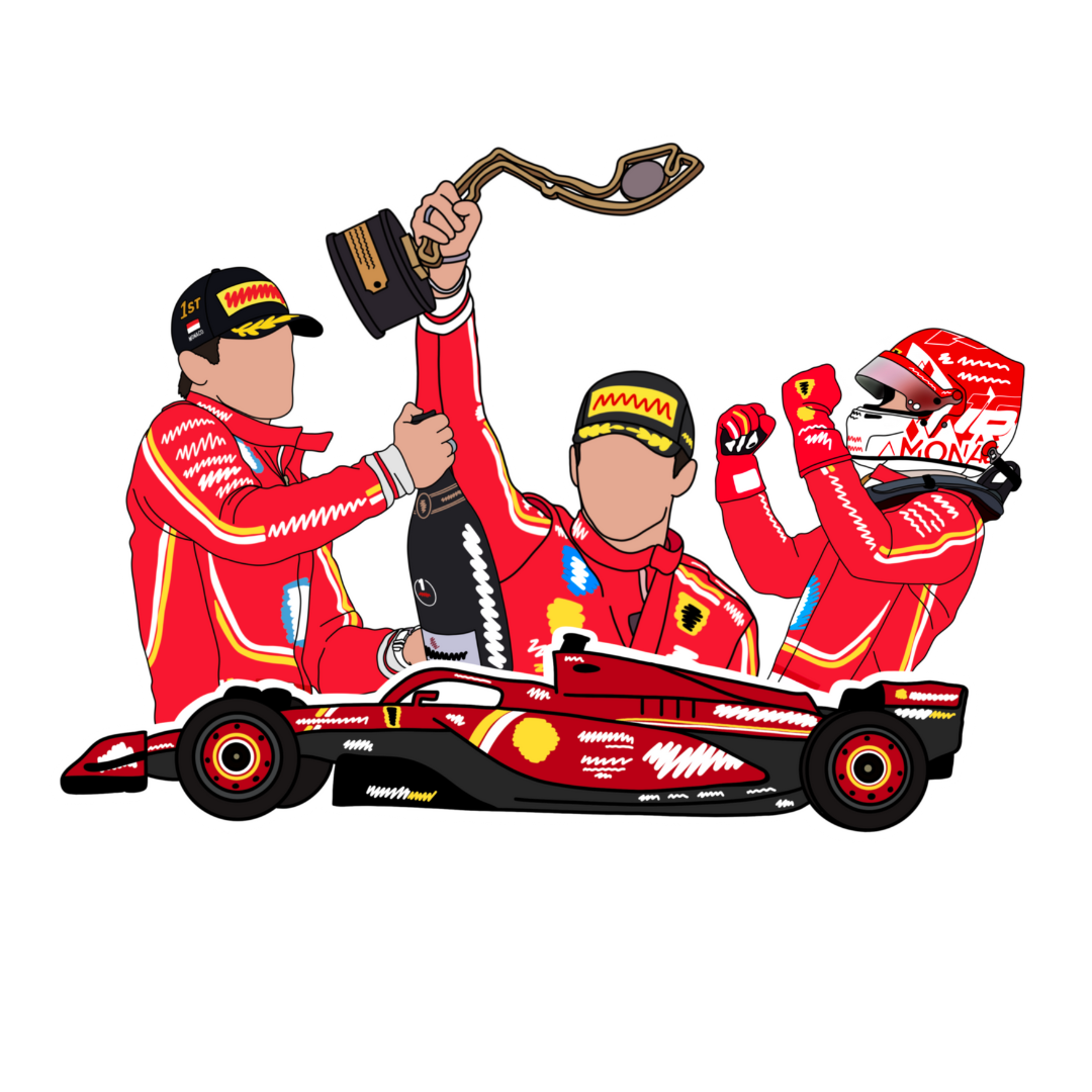 Charles Leclerc Monaco Home Win 2024 Stickers