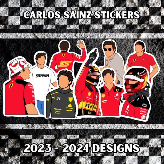 Carlos Sainz Stickers 2023 - 2024 Designs