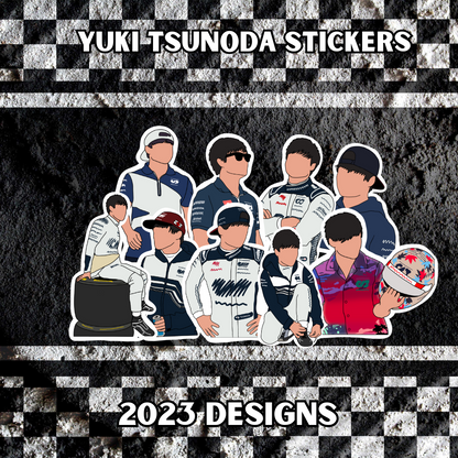 Yuki Tsunoda Stickers 2023 Designs