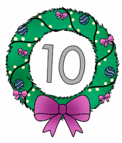 2023 Advent Box Wreath Sticker