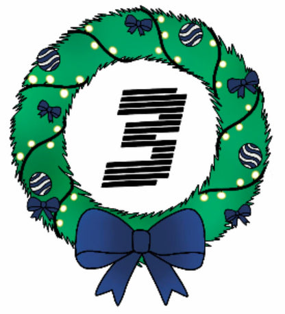 2023 Advent Box Wreath Sticker