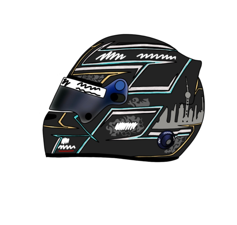 2024 Driver Helmet Sticker approx 3 x 4 cm