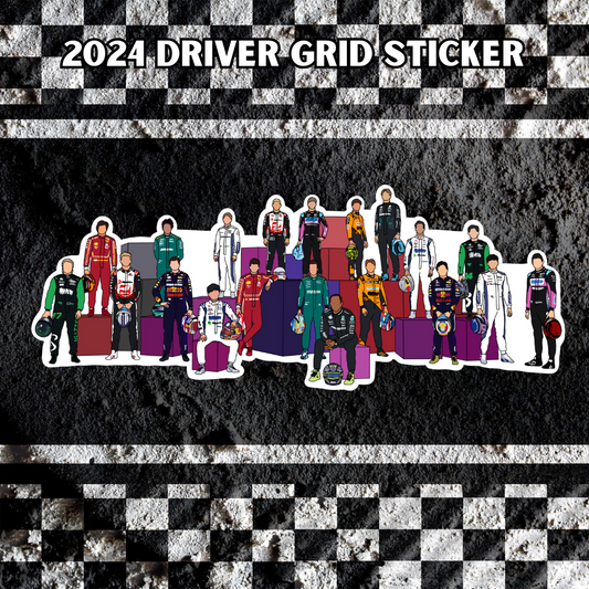 2024 Team Grid Sticker - approx 15cm x 6cm