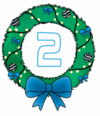 2023 Advent Box Wreath Sticker