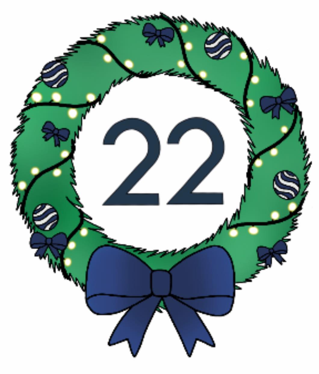 2023 Advent Box Wreath Sticker