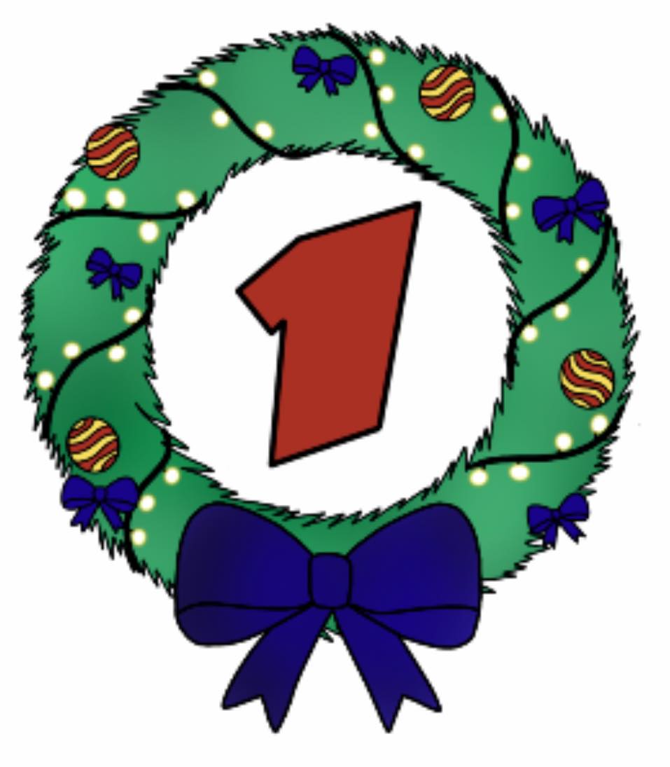 2023 Advent Box Wreath Sticker