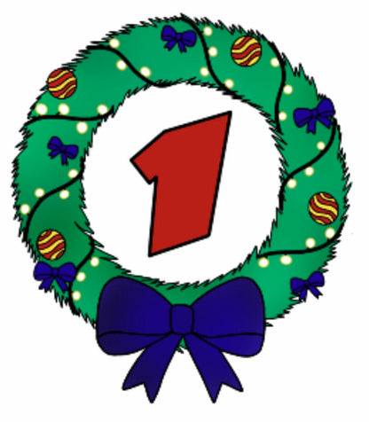 2023 Advent Box Wreath Sticker