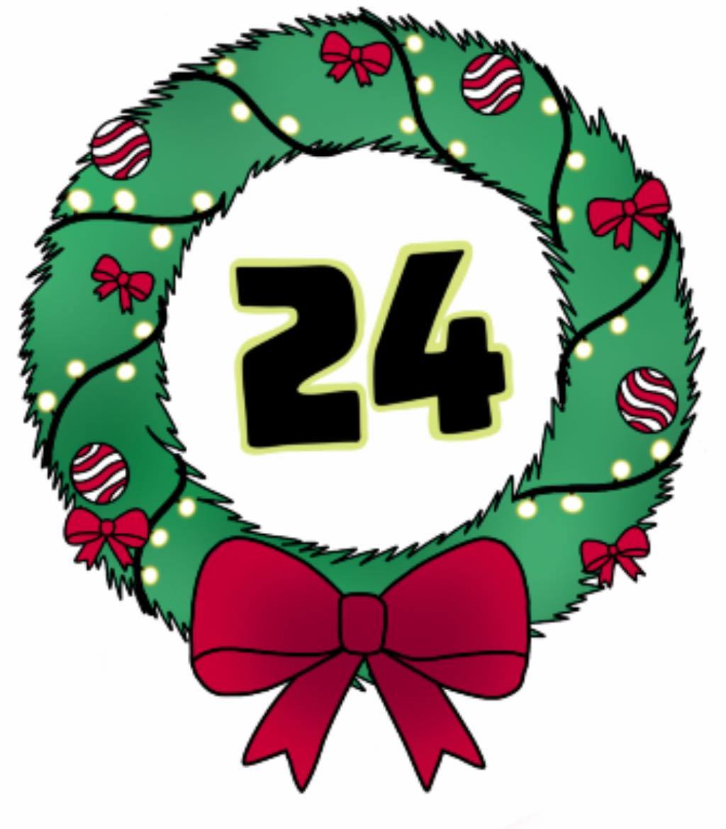 2023 Advent Box Wreath Sticker