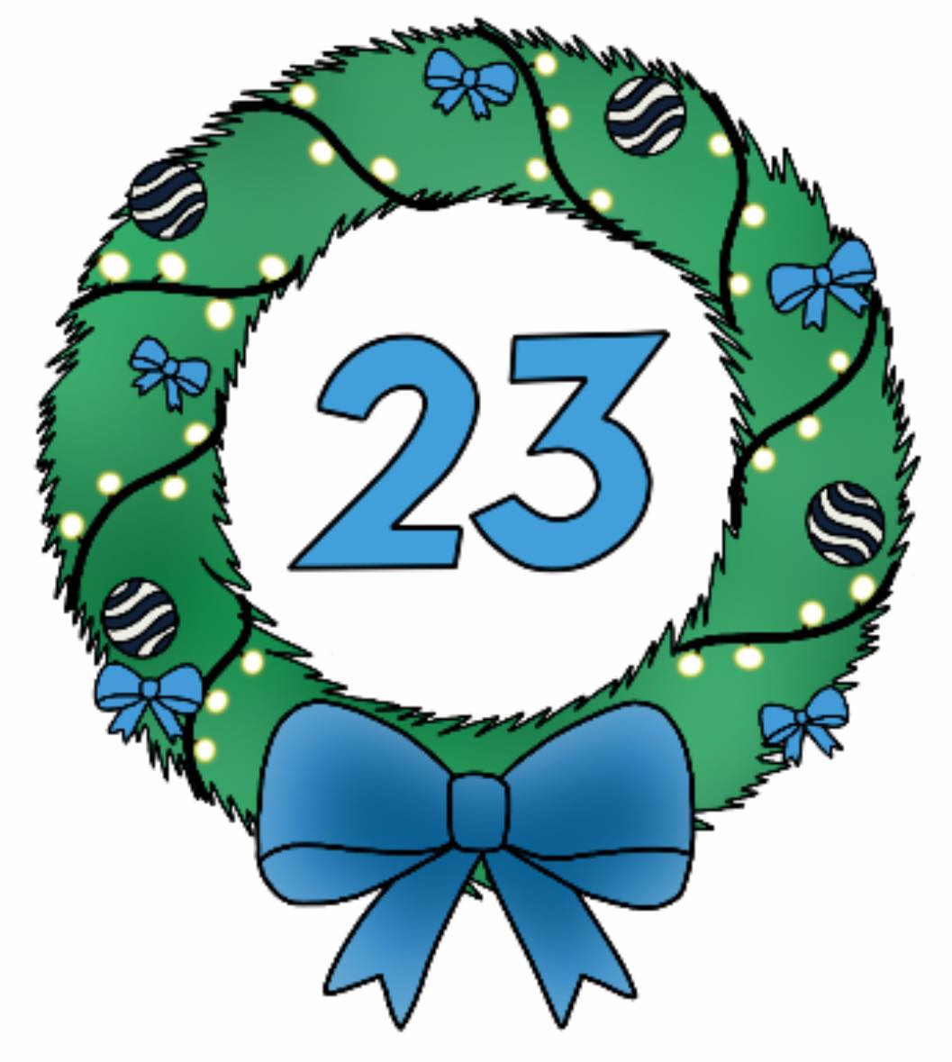 2023 Advent Box Wreath Sticker