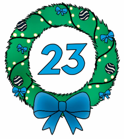 2023 Advent Box Wreath Sticker