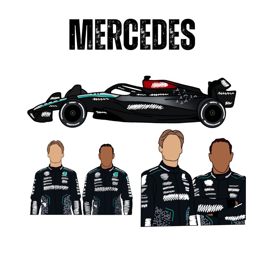 2024 Team Launch Sticker Pack (3 Stickers) Car approx 9cm long - Drivers approx 6cm