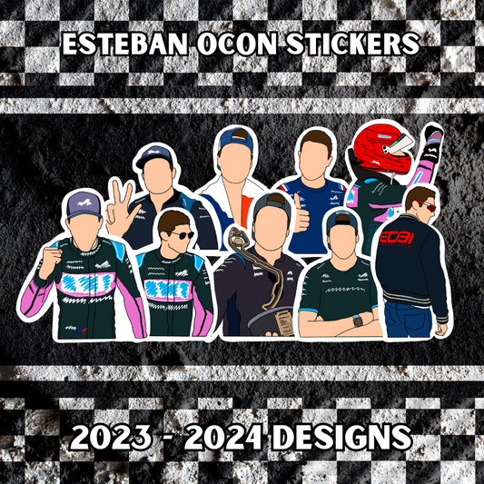 Esteban Ocon Stickers 2023 -2024 Designs