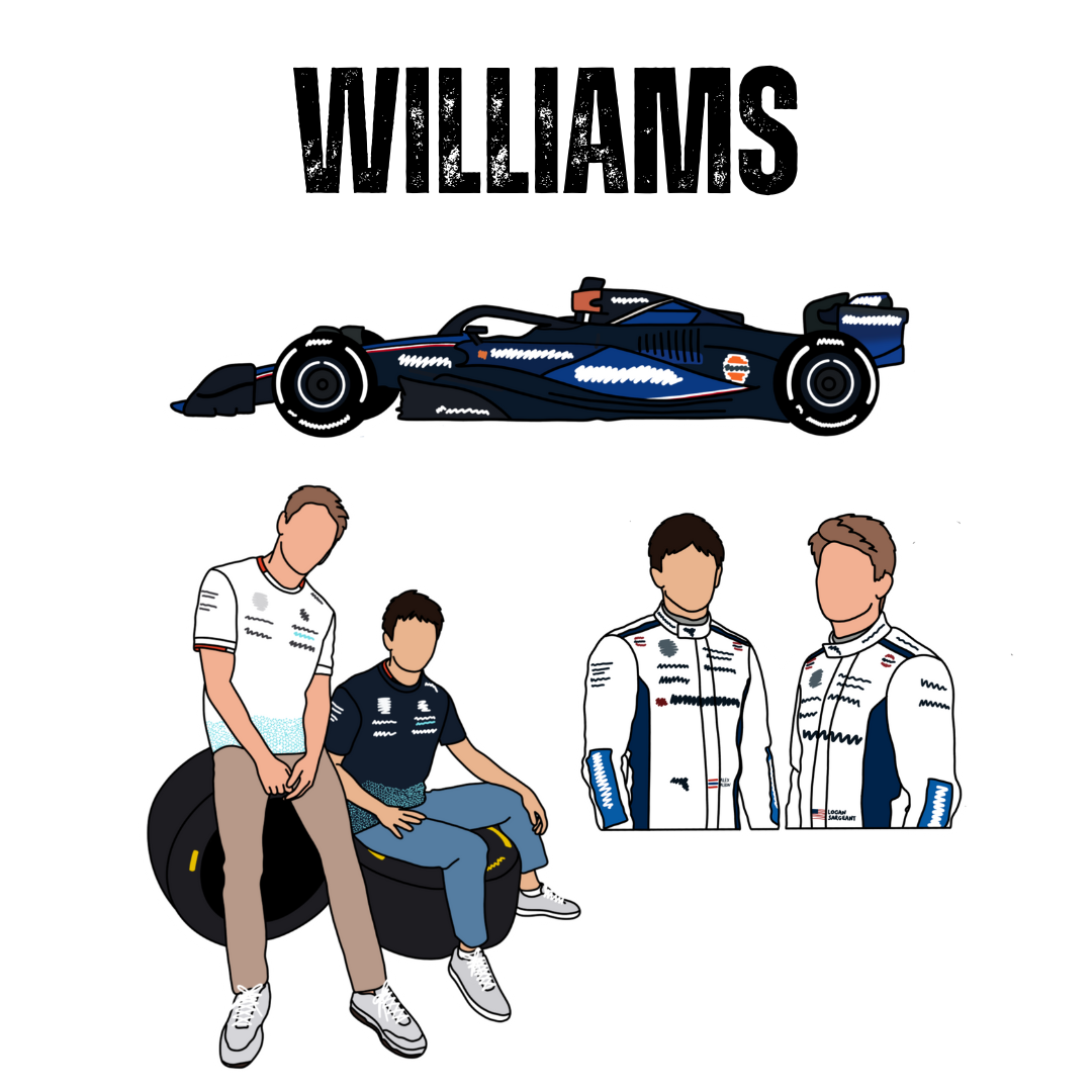 2024 Team Launch Sticker Pack (3 Stickers) Car approx 9cm long - Drivers approx 6cm