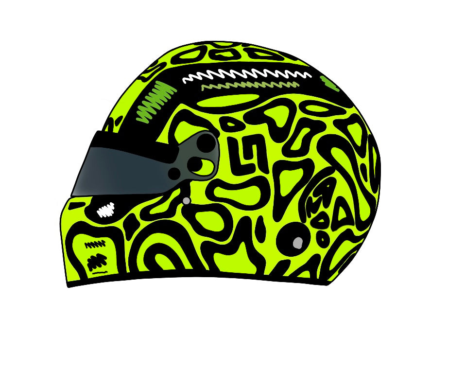 2024 Driver Helmet Sticker approx 3 x 4 cm