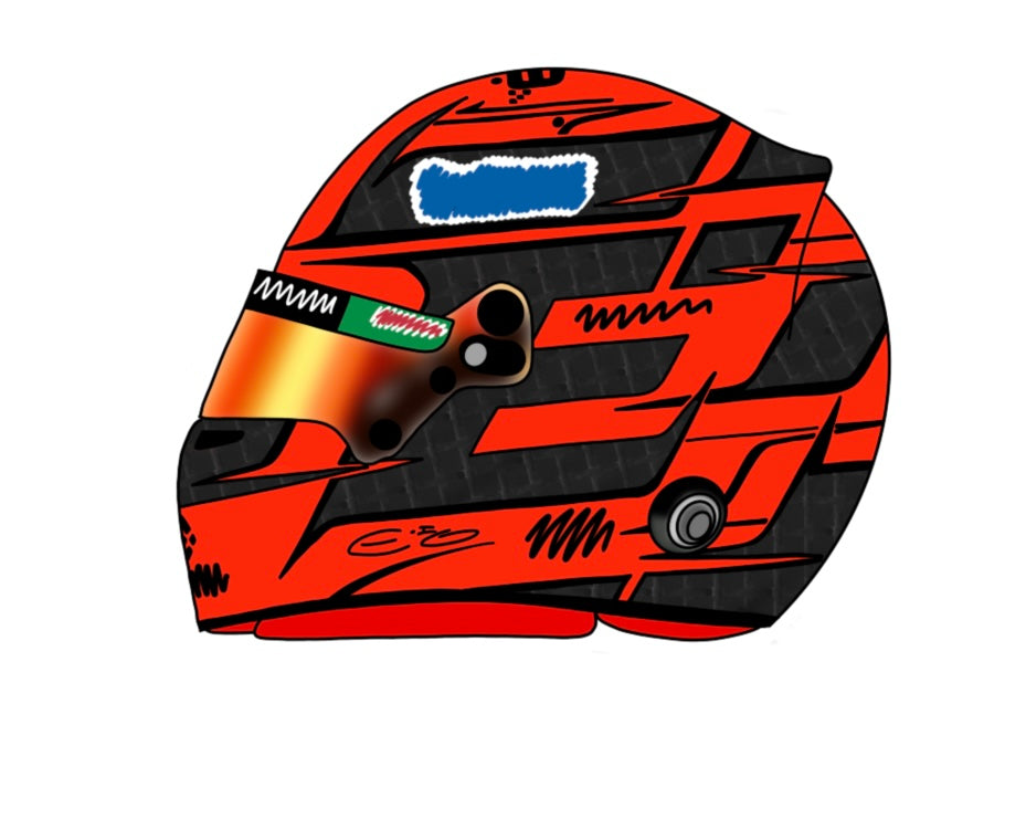 2024 Driver Helmet Sticker approx 3 x 4 cm