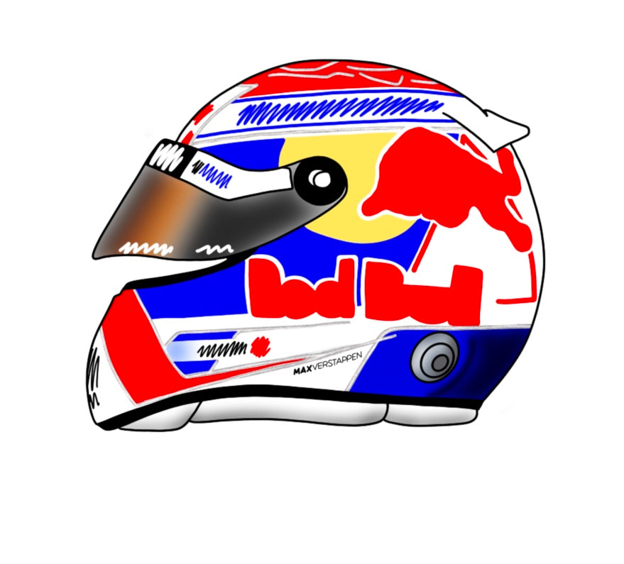 2024 Driver Helmet Sticker approx 3 x 4 cm