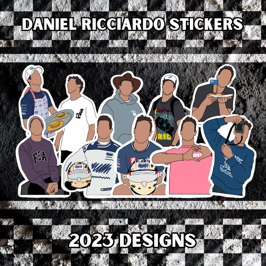 Daniel Ricciardo Stickers 2023 Designs