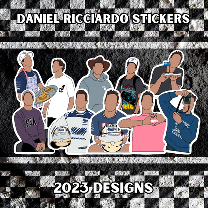 Daniel Ricciardo Stickers 2023 Designs