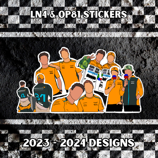 Mclaren LN4 & OP81 Stickers 2023 - 2024 Designs