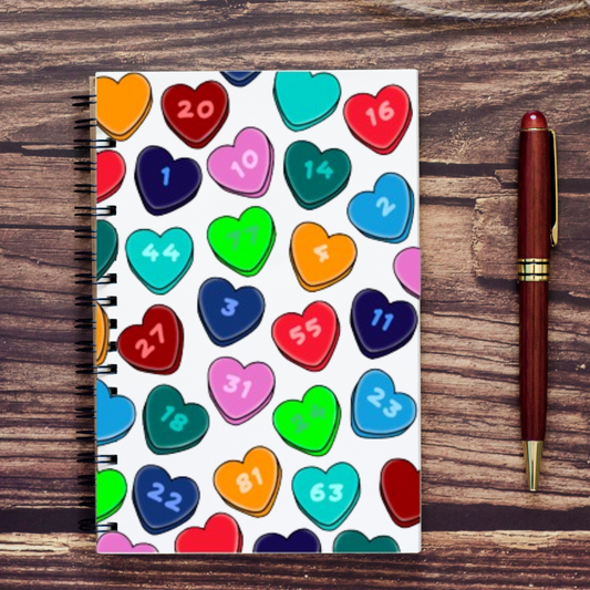 Driver Number Hearts 2024 A5 Notebook