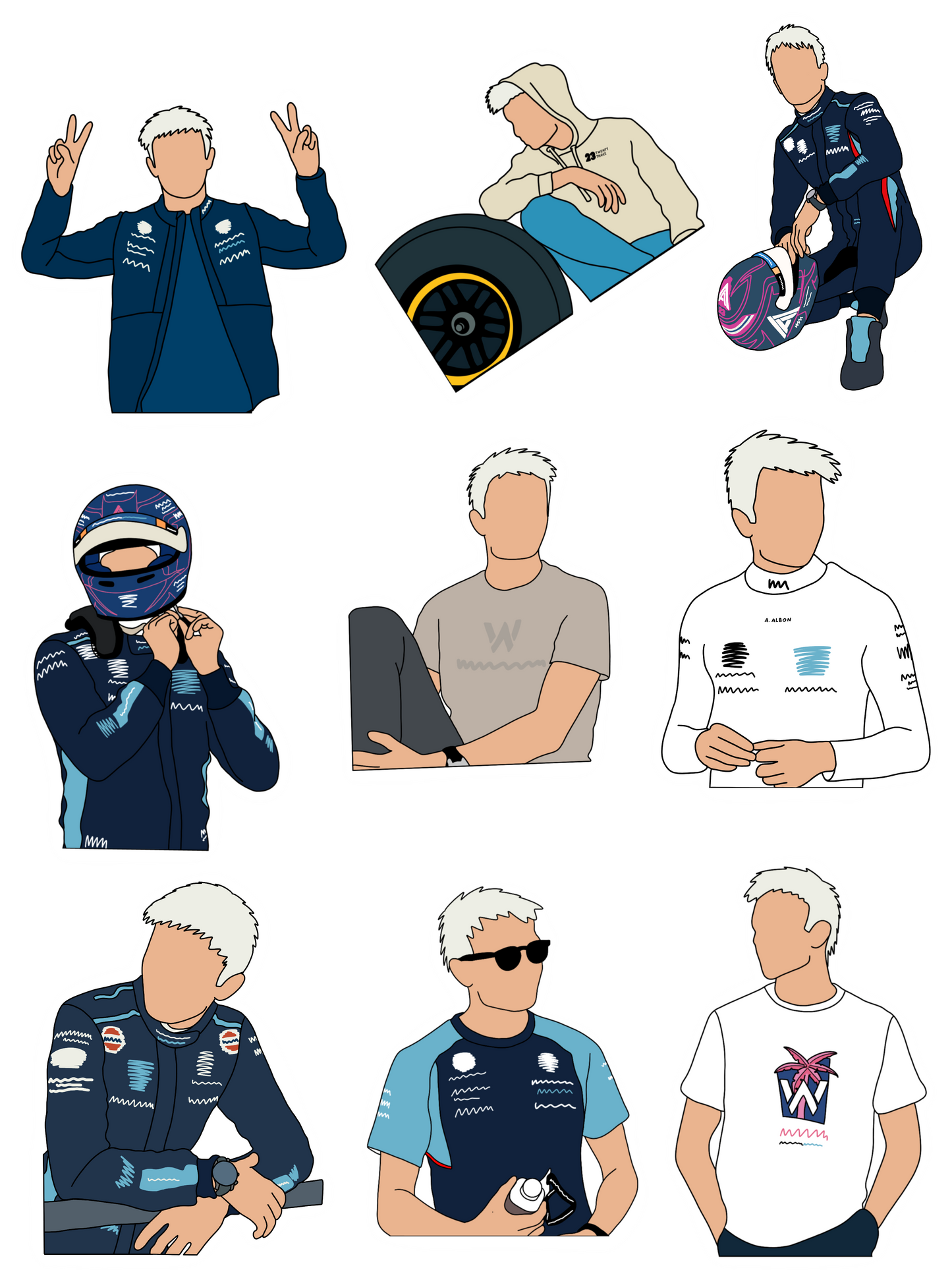 Alex Albon Sticker