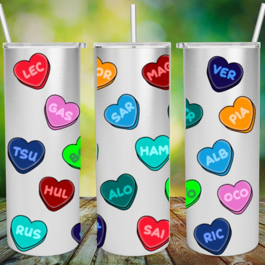 Driver Name Hearts 2024 Tumbler