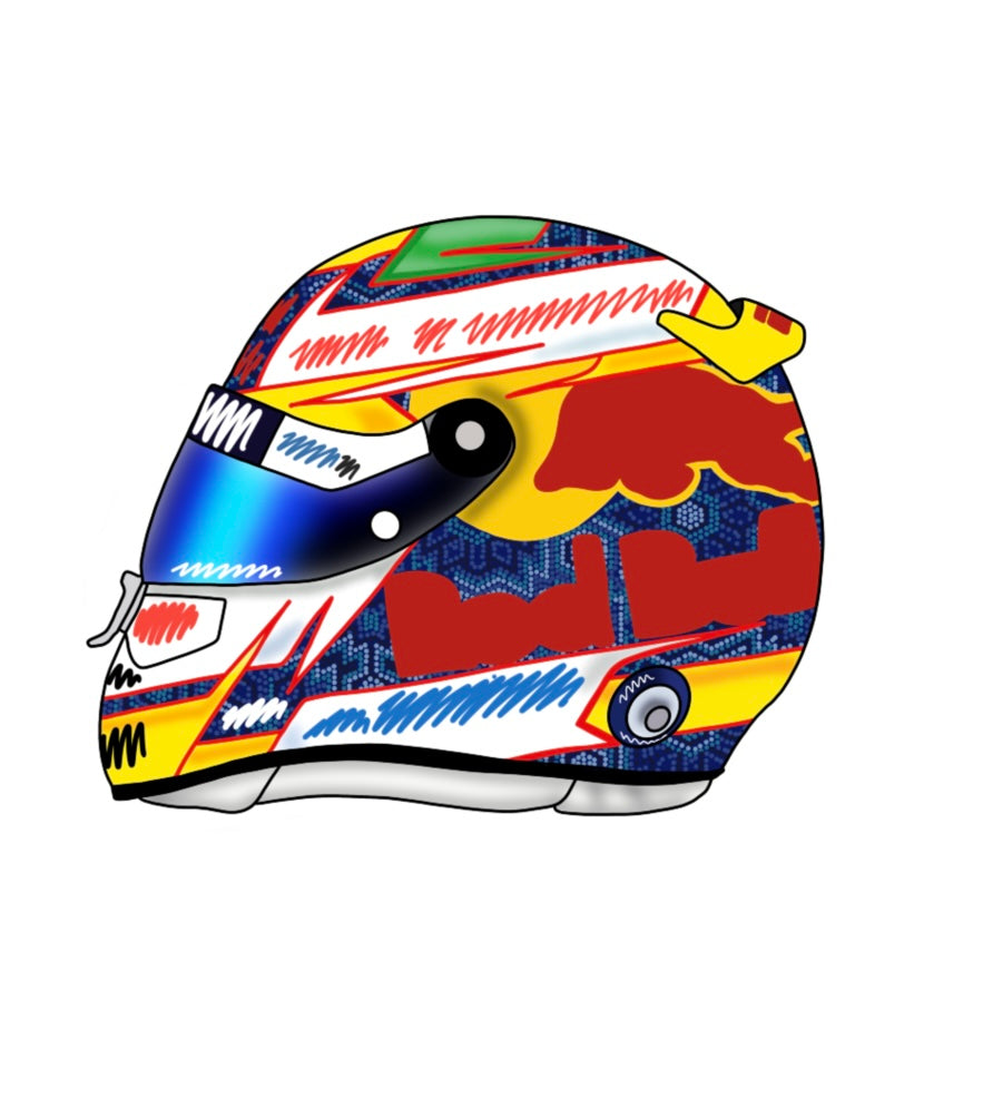 2024 Driver Helmet Sticker approx 3 x 4 cm