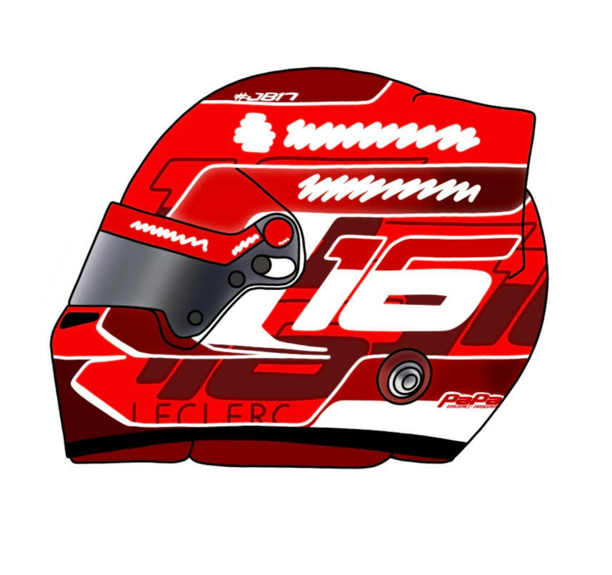 2024 Driver Helmet Sticker approx 3 x 4 cm