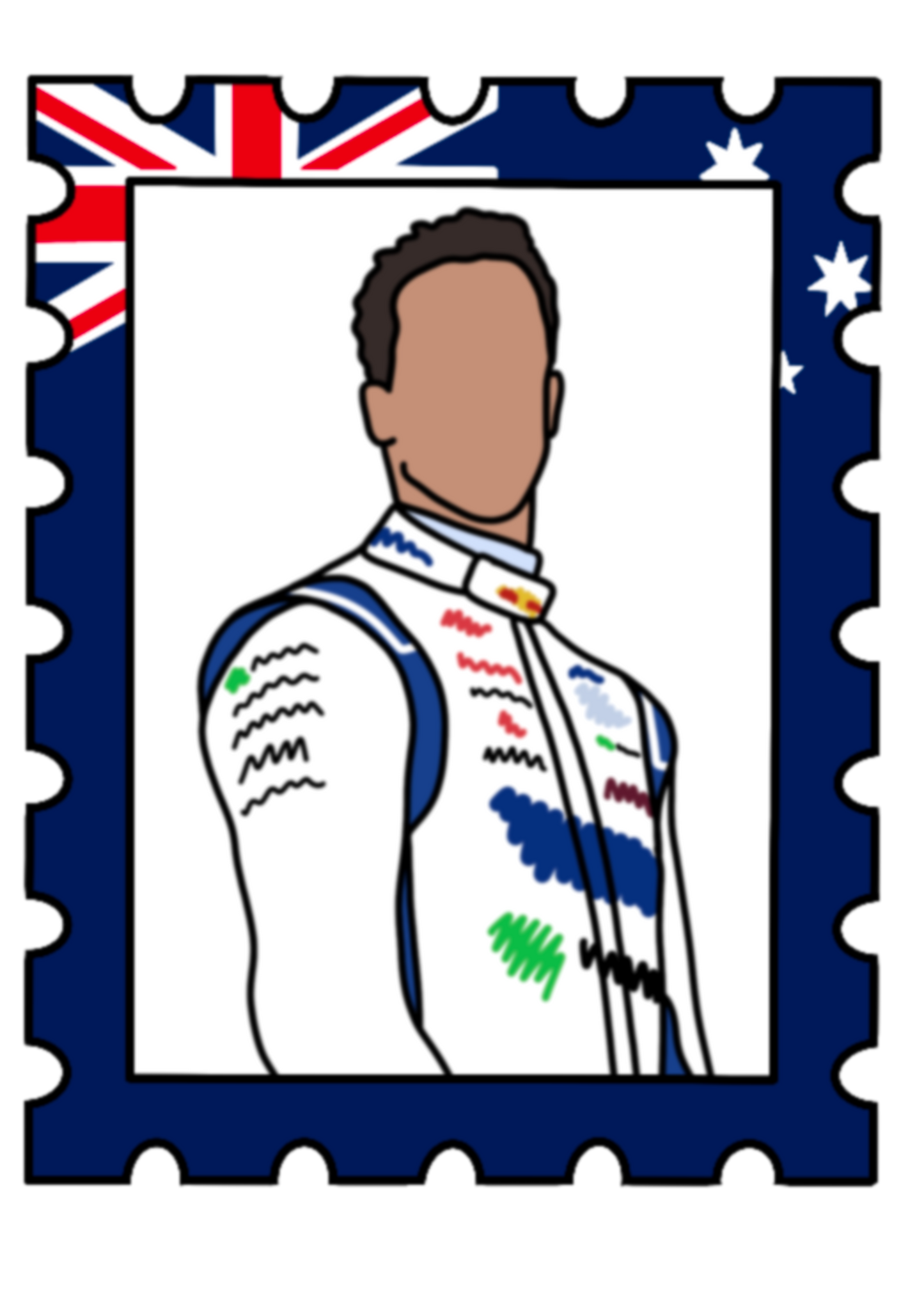 Stamp Collection - Drivers- Stickers - Approx 3 x 2.5 cm