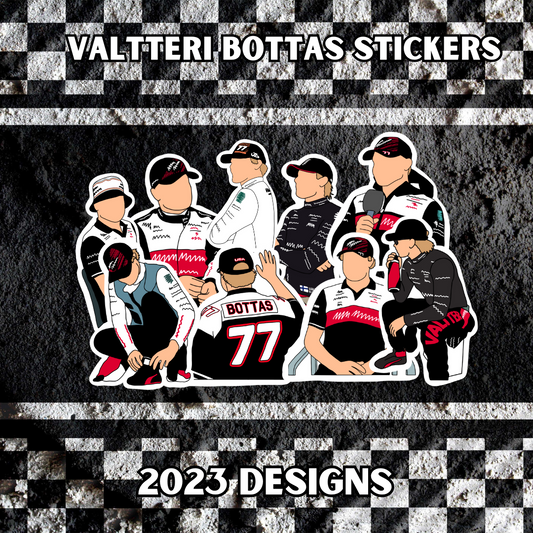 Valtteri Bottas Stickers 2023 Designs