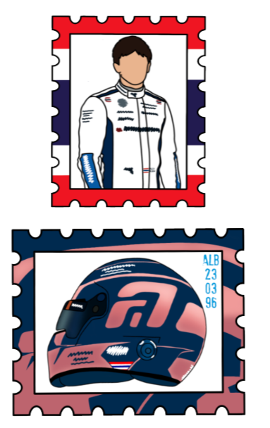 Stamp Collection - Driver and Helmet a5 Notebook