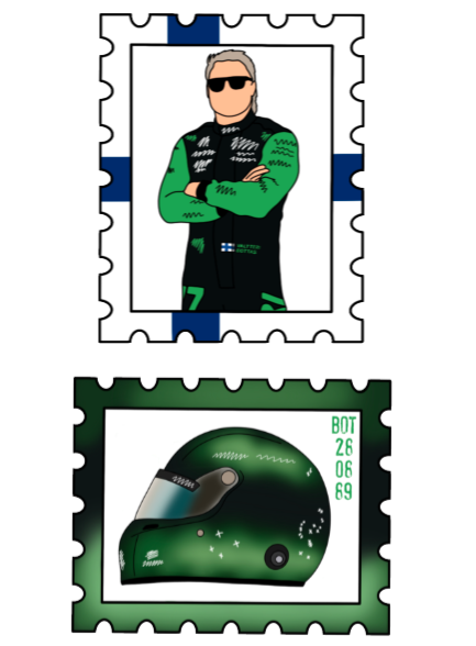 Stamp Collection - Driver and Helmet a5 Notebook