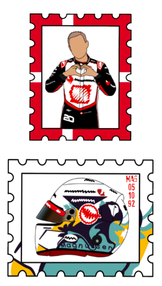 Stamp Collection - Driver and Helmet a5 Notebook