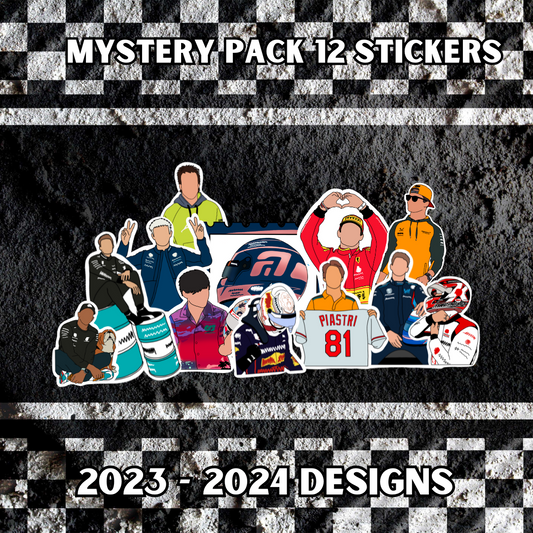 Mystery Pack Of Stickers (12 Stickers) 2023 - 2024 Designs