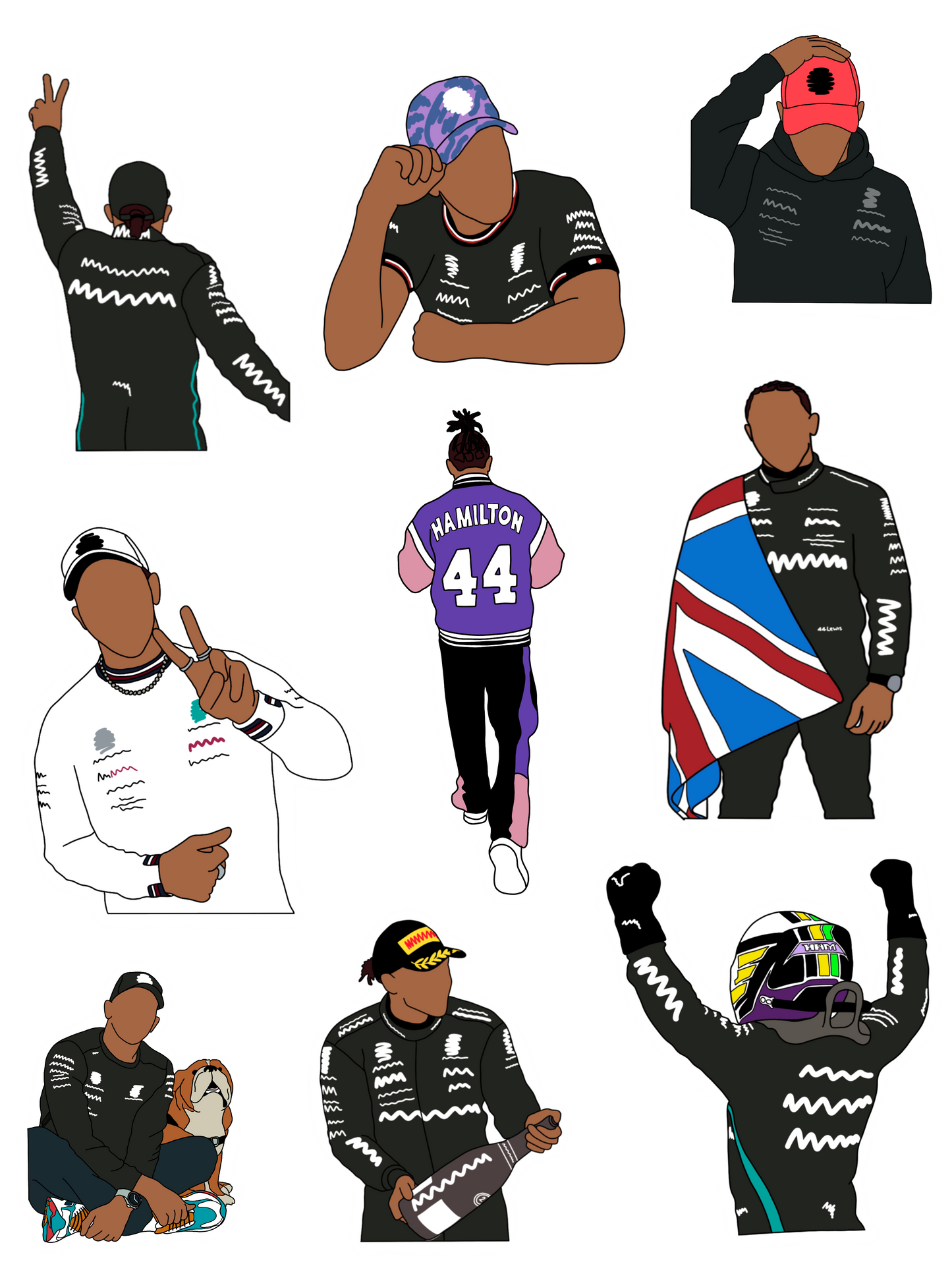 Lewis Hamilton Sticker